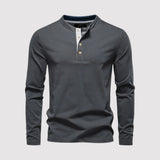 Volker™ | Langarmshirt mit Henley-Kragen