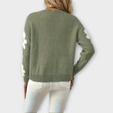 Silke - Weicher Strickpullover mit Blumenmuster