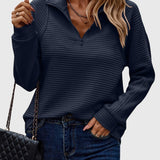 Christine | Eleganter Pullover mit halbem Reißverschluss
