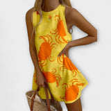 Sofía - Vestido Corto con Estampado de Cangrejos