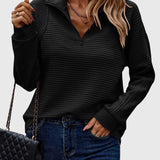 Christine | Eleganter Pullover mit halbem Reißverschluss