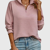 Christine | Eleganter Pullover mit halbem Reißverschluss