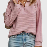 Christine | Eleganter Pullover mit halbem Reißverschluss