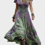 Serena - Vestido Floral Maxi Corto