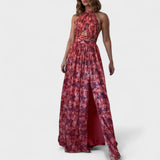 Vestido Largo Floral con Tirantes