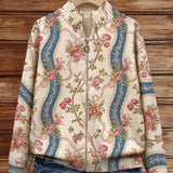 Camila - Kletterrose Rippstrickjacke