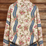 Camila - Kletterrose Rippstrickjacke