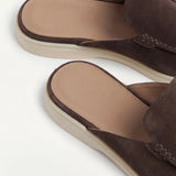 Braune Wildleder Yacht Mule