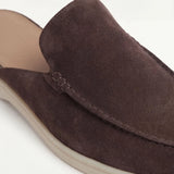 Braune Wildleder Yacht Mule