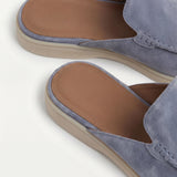 Babyblaues Wildleder Yacht-Mule