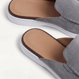 Grau Wildleder Yacht Mule