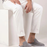 Grau Wildleder Yacht Mule