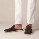 Braune Wildleder Yacht Mule