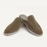 Olive Wildleder Yacht Mule