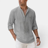 Sandro™ | Strukturiertes Henley-Shirt im Regular-Fit