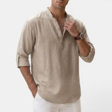 Sandro™ | Strukturiertes Henley-Shirt im Regular-Fit