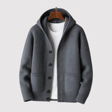 Leander™ | Kapuzencardigan mit Knopfverschluss