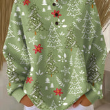 Efeu – Grünes Oberteil mit Weihnachtsmotiven