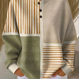 Lucy – Patchwork-Oberteil in Grün und Senfgelb