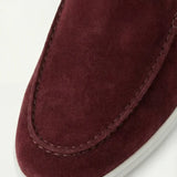 Bordeaux Wildleder Yacht Mule