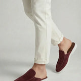 Bordeaux Wildleder Yacht Mule