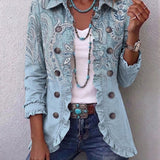 Helene | Vintage-Jacke mit Paisleymuster und Rüschen