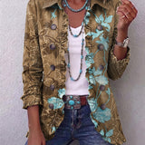 Lina | Vintage-Boho-Jacke mit Farbverlauf und Blumenmuster