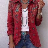 Leni | Bohemian-Jacke mit Paisleymuster und Rüschen