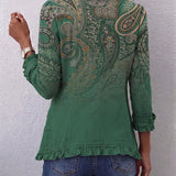 Hannah | Bohemian-Jacke mit Paisleymuster und Rüschen