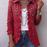 Leonie | Bohemian-Rüschenjacke mit Paisley-Ombré