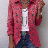 Elisa | Vintage-Jacke mit Paisleymuster und Rüschen