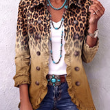 Klara | Blazerjacke mit Leoparden-Ombré und Rüschen