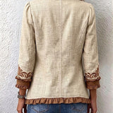 Rosalie | Vintage-Boho-Jacke mit Blumenmuster und Rüschen