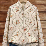 Danielle - Zarte florale Ranken-Creme-Druck