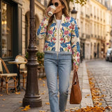 Elise - Botanischer Garten Floral Zip Cardigan