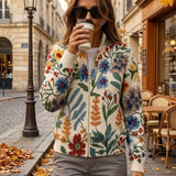 Elise - Botanischer Garten Floral Zip Cardigan