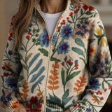 Elise - Botanischer Garten Floral Zip Cardigan