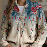 Gabrielle - Floral Pfauenfeder Farbverlauf Druck